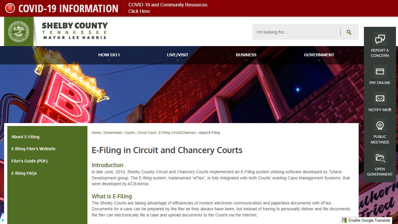 E-Filing in Circuit and Chancery Courts - Shelby County, TN