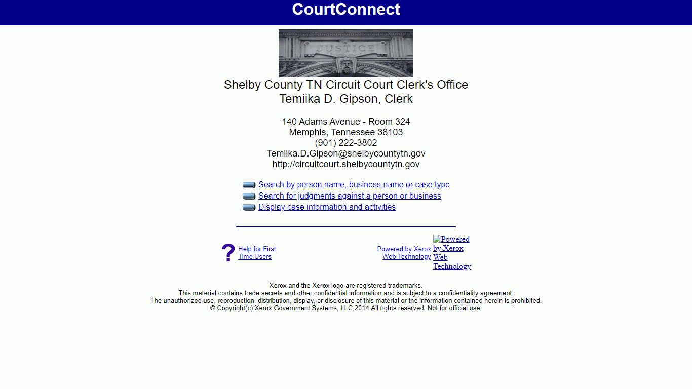 ACS Court Connect - Shelby County, Tennessee